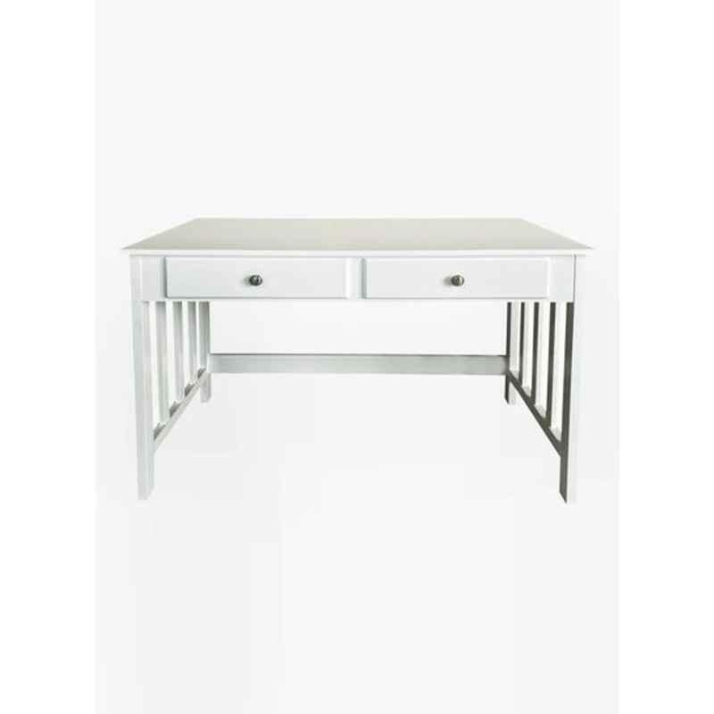 Homebox Halmstad 110x50x76cm MDF White Study Desk with 2 Drawer, 162431181