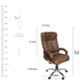 MRC M157 Brown Leather High Back Revolving Office Chair