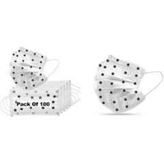 Wellstar 100 Pcs 3 Layer printed Surgical Face Mask, 220122 FILE-09 (Pack of 100)