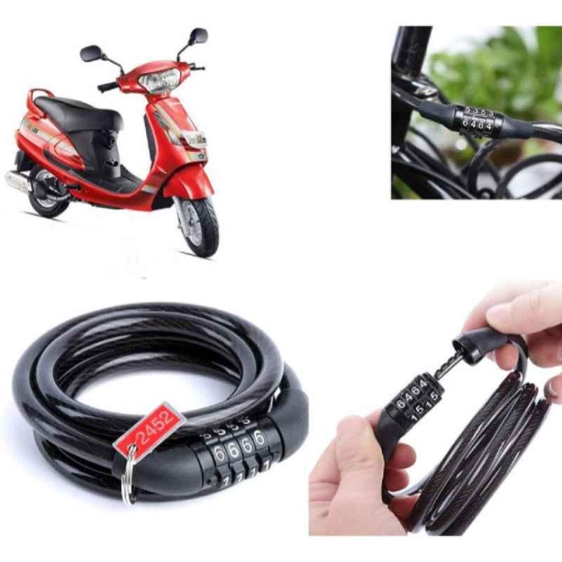 Auto Pearl PVC & Plastic Black Combination Cable Lock for Duro DZ, 920