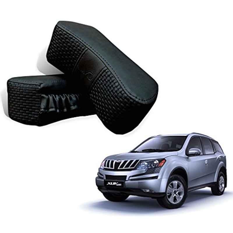 Kozdiko 2 Pcs Memory Foam Black Car Vastra Neck Rest Cushion Set for Mahindra XUV500, koz_5308