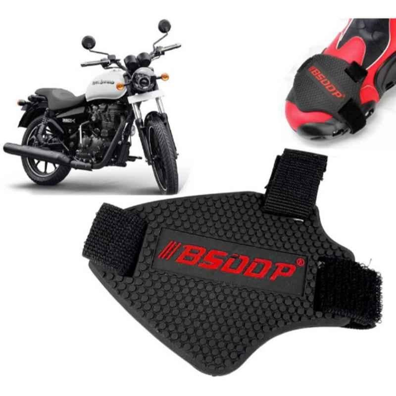 Auto Pearl Red & Black Silicone Gear Shift Shoe Protector Shifter Cover for Thunderbird350