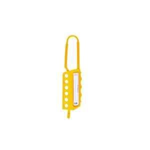Lukko Safety 6 Holes PPCP Yellow Non Conductive Safety Lockout Hasp, Jaw Size: 25-83 mm, LS-H70