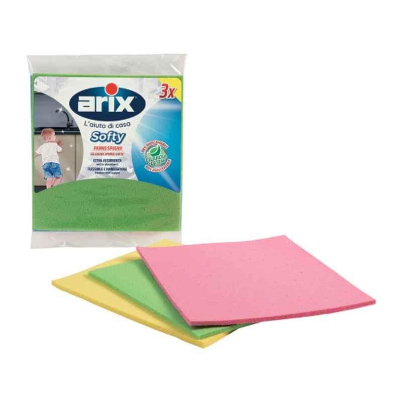 Arix 3 Pcs Softy Cellulose Sponge Cloth, 113(ARX-0139)