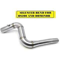 Meenu Arts Stainless Steel Exhaust Middle Muffler Bend Pipe for Bajaj Dominar 400/ Bajaj Pulsar 200NS/ Bajaj Pulsar RS200, Bend Pipe T-5 (Pack of 1)