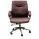 Caddy PU Leatherette Brown Adjustable Office Chair with Back Support, DM 106 (Pack of 2)