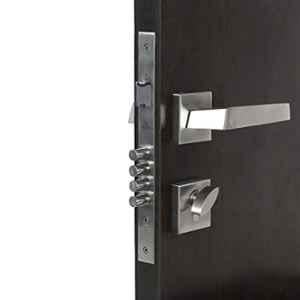 Handle Waala Rose Sana-R-BSK 60mm Stainless Steel Silver One Side Key Mortise Door Lock Set