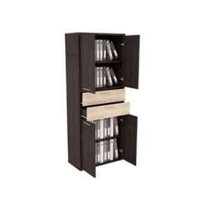 Zuari Furniture Galant Cream & Dark Brown Engineered Wood Storage Cabinet, 397512