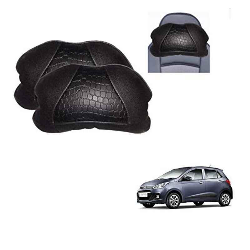 Kozdiko 2 Pcs Black Neck Rest Cushion Pillow Set for Hyundai Grand i10