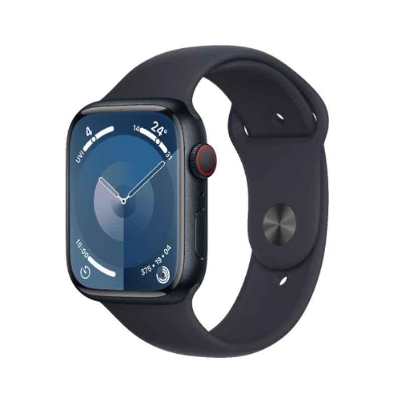 Apple 9 41mm Midnight Aluminium Case GPS & Cellular Smart Watch with M/L Midnight Sport Band, MRHT3QA/A