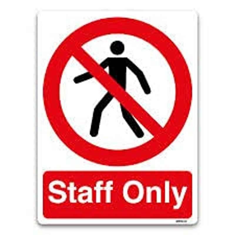 Abbasali 21x30 inch Staff Only Sticker (Pack Of 2)