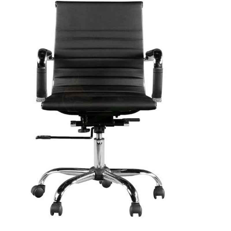 MRC Sleek-MB Black Mid Back Revolving Chair