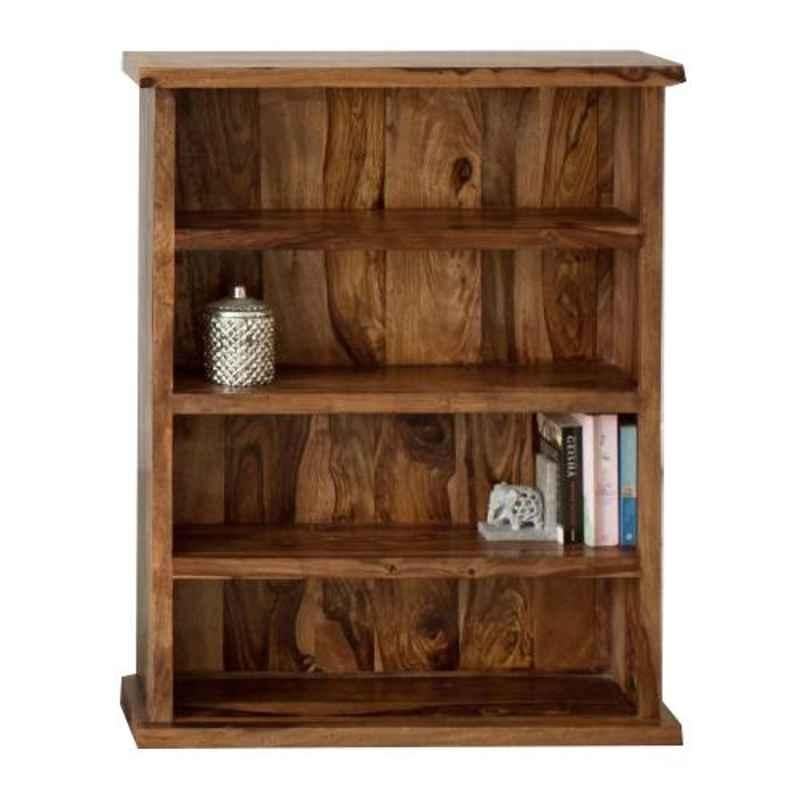 Angel Furniture 80x23x100cm Honey Glossy Finish Sheesham Wood Bookshelf, AF-137H