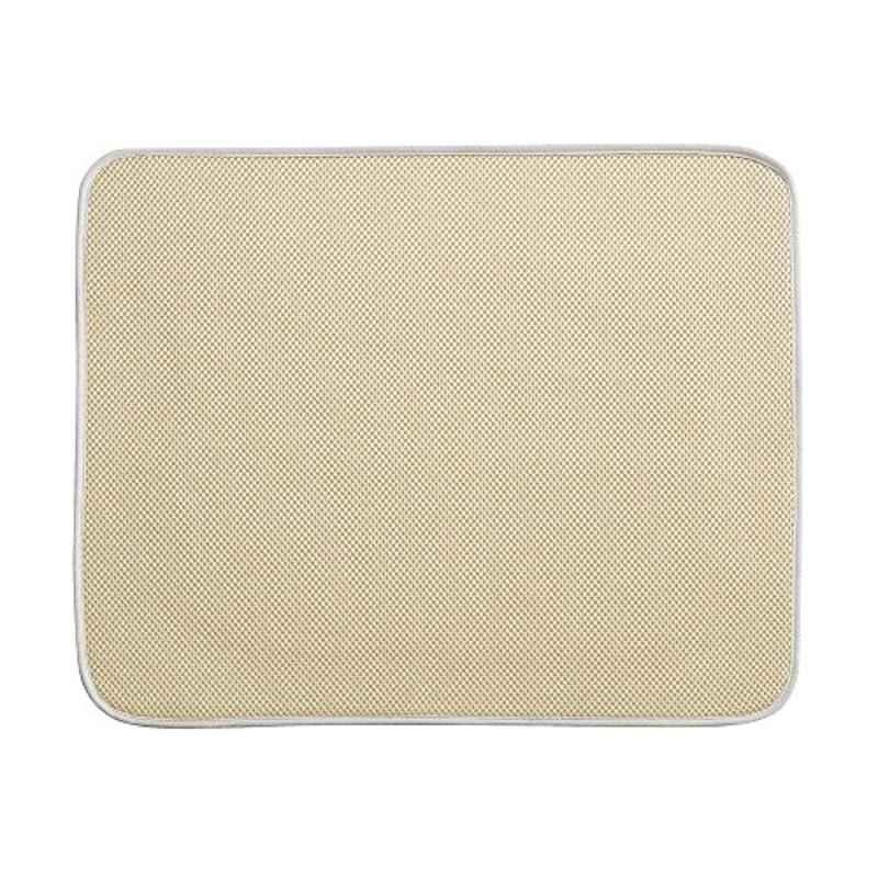Polyester Beige Quick-Drying Dish Drainer Board Mat, 40130ES, Size: Large