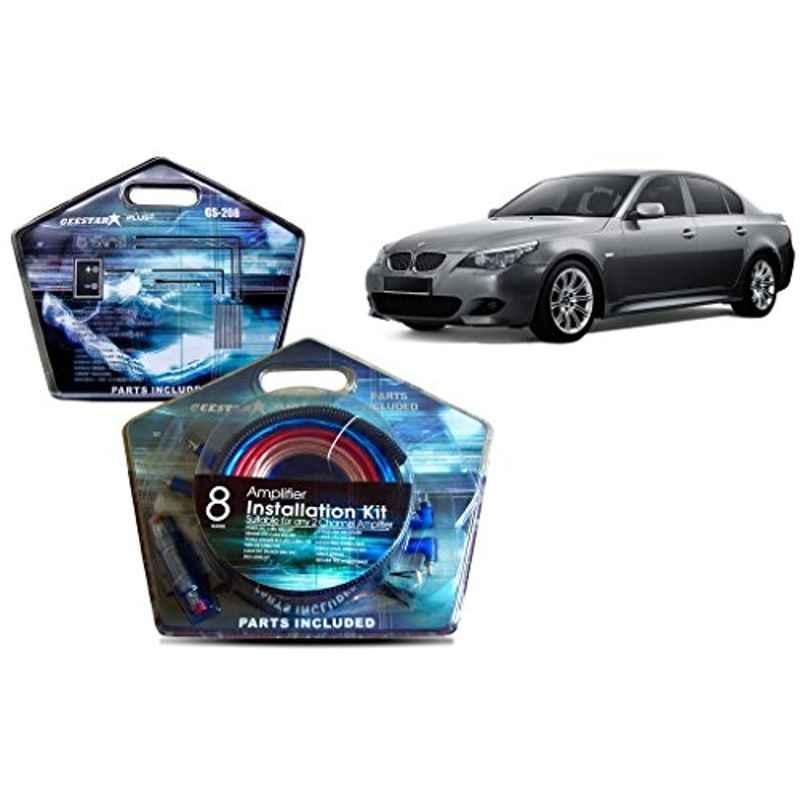 Auto Pearl Geestar Plus 8 Guage 2 Channel Amplifier Full Installation Kit for BMW 525i, GS-208