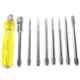 GIZMO 8 Pcs Screwdriver Set with Tester, 1/2 inch Steel Hammer, Combination Plier, Adjustable Wrench & Measuring Tape Kit