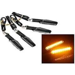 AOW Motorcycle Amber LED Turn Signal Indicators Light Lamp Regal Raptor 4Pcs for Bajaj Discover