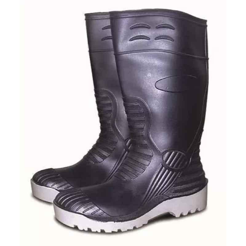 Duckback SRPLDEST1035 Economy PVC Soft Toe Black Work Safety Shoes, BE-BLK-SS, Size: 7