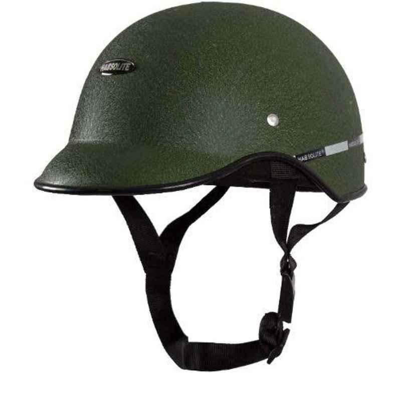 Habsolite HB-MWG2 Mini Wrinkle Green Safety Helmet With Quick Release Strap, Size: Free Size