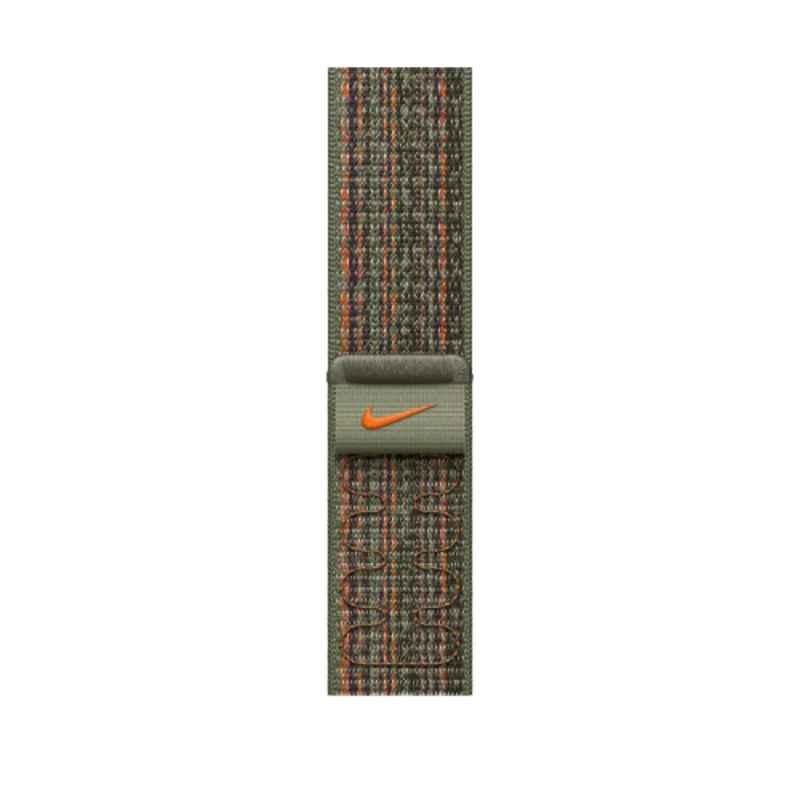 Apple MTL33ZE/A 41mm Woven Nylon Sequoia & Orange Nike Sport Loop