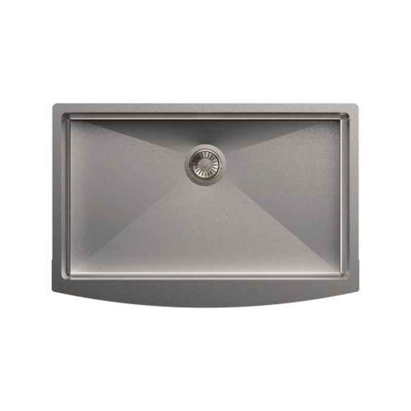 Carysil Radius Appron Sink Stainless Steel Matt Finish Kitchen Sink, Size: 33x22x9 inch
