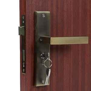 Handle Waala LB-201 8 inch 60mm Stainless Steel Antique Brass Finish One Side Key Heavy Duty Mortise Door Lock Set