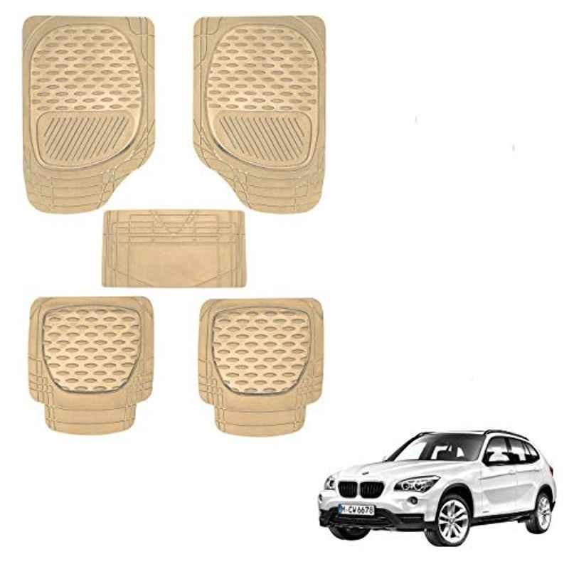 Kozdiko 6255 5 Pcs Rubber Beige Car Mats Set for BMW X1