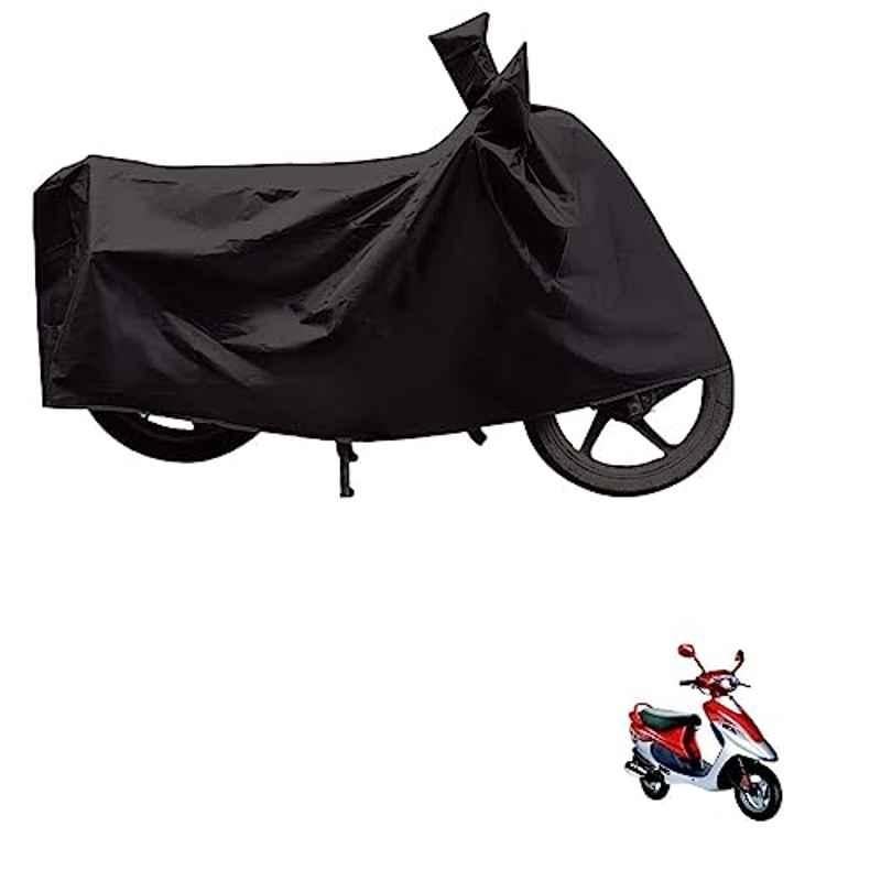 Buy Kozdiko Polyester Black Dust Waterproof Bike Body Cover with Mirror Pockets for TVS Pep Plus Online At Price 225