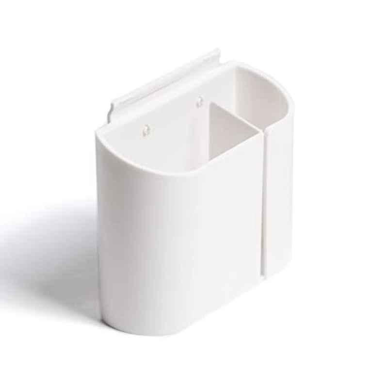U Brands 3.25x4.25 inch Plastic White Gruv Magnetic Storage Utility Cup, 494U04-12