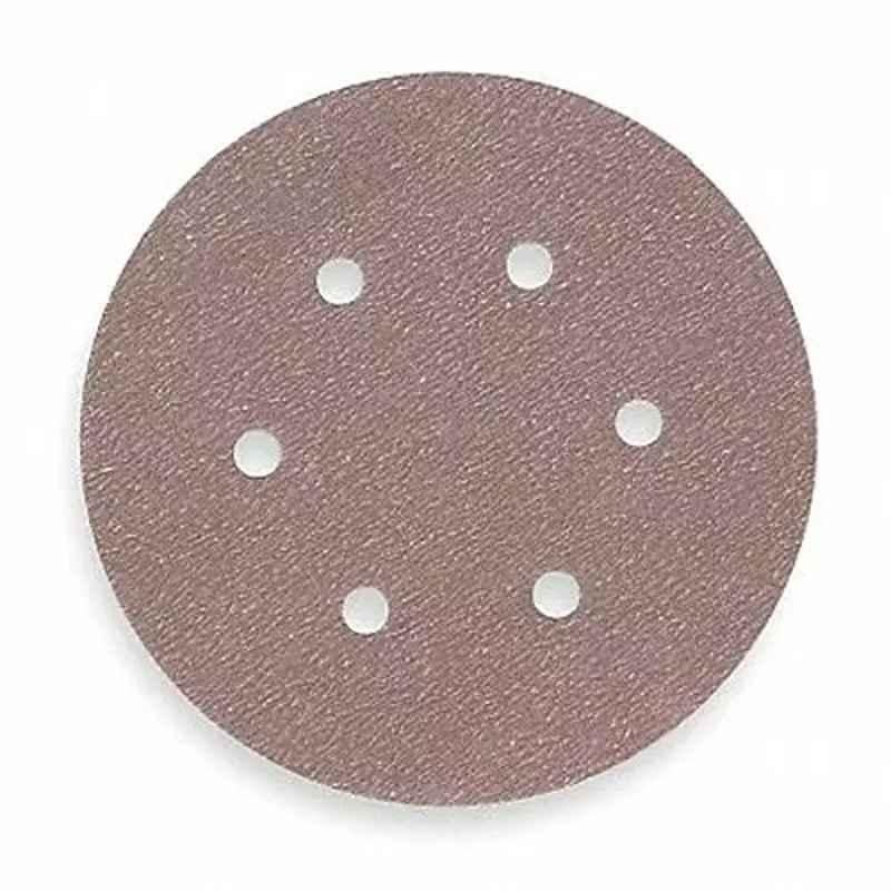 Norton H5936 6 inch Aluminum Oxide 6 Hole PSA Sanding Disc Roll, 5GD18