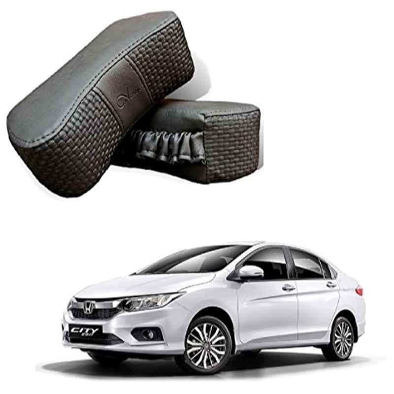 Kozdiko 2 Pcs Memory Foam Grey Neck Rest Cushion Pillow Set for Honda City 2017