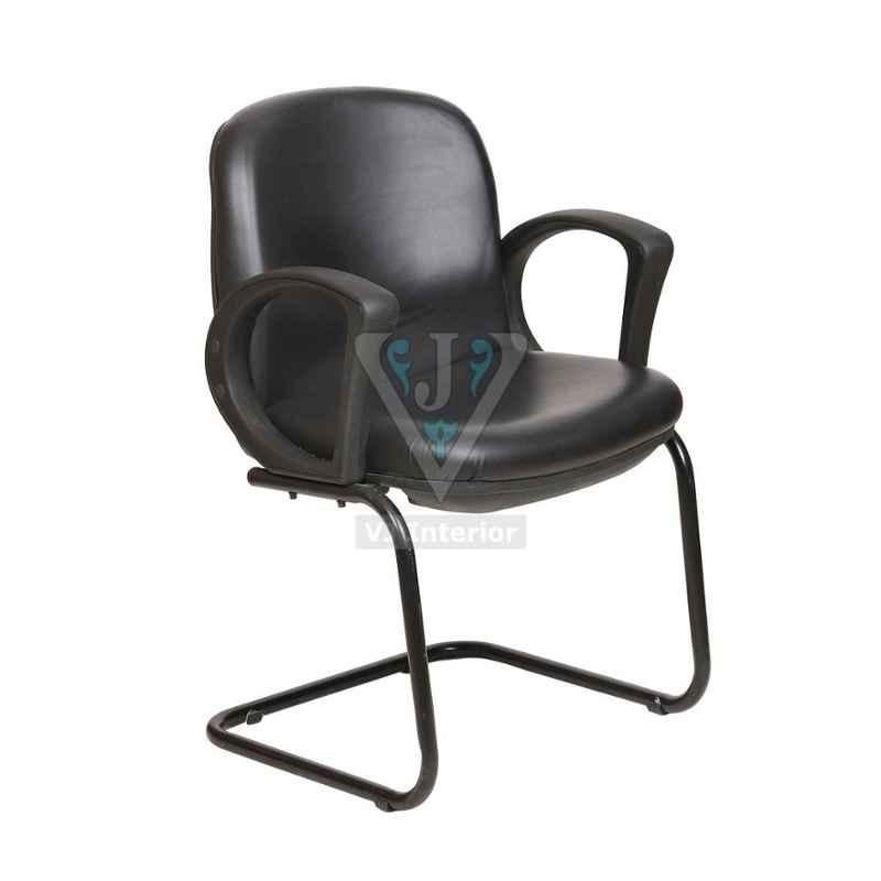 VJ Interior 19x19 inch Cushioned Leather Mid Back Office Visitor Chair, VJ-1207