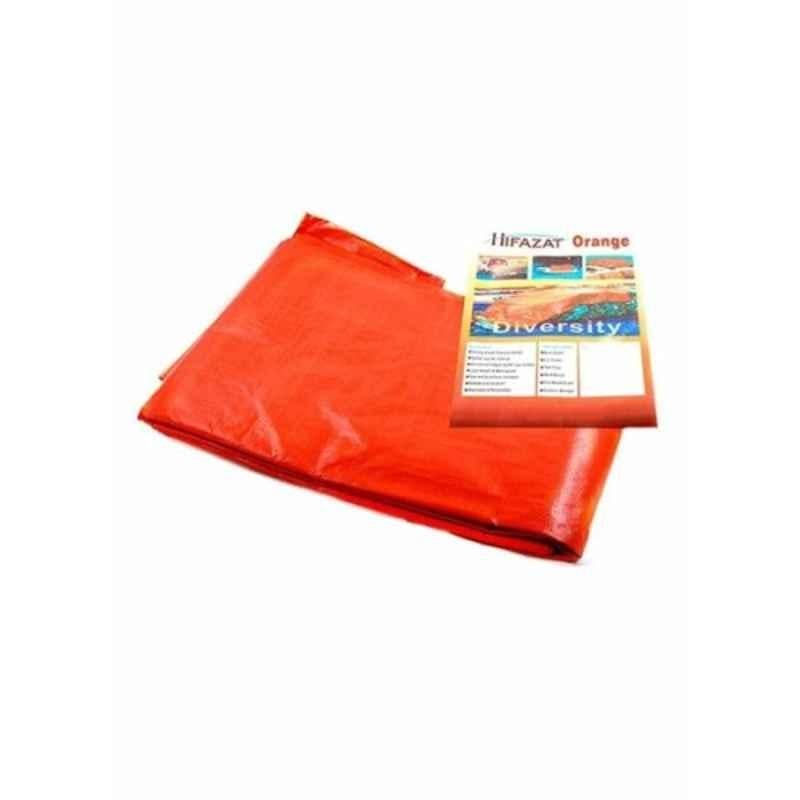 Hifazat 3.7x2.7m Orange Polyethylene Waterproof Tarpaulin Sheet, SHGT-TARP-O912140