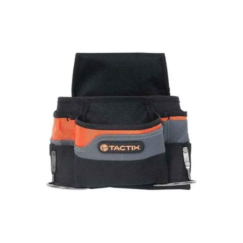 Tactix 8 Pocket Black & Orange Hand Tool Belt Pouch, TTX-323001