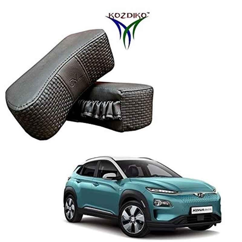 Kozdiko 2 Pcs Memory Foam Grey Luxurious Neck Rest Cushion Pillow Set for Hyundai Kona Electric