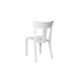 Supreme Deck Wooden Looks White Plastic Cafeteria Chair (Pack of 4)