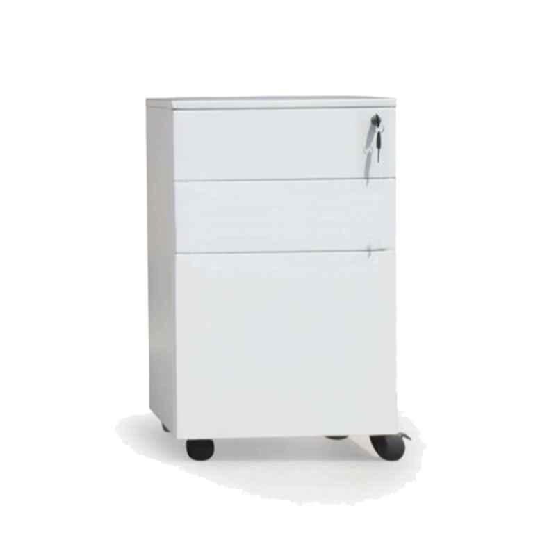 Harmony Systems Metal Powder Coated Mobile Pedestal Storage with Locker, HSMS-104-022