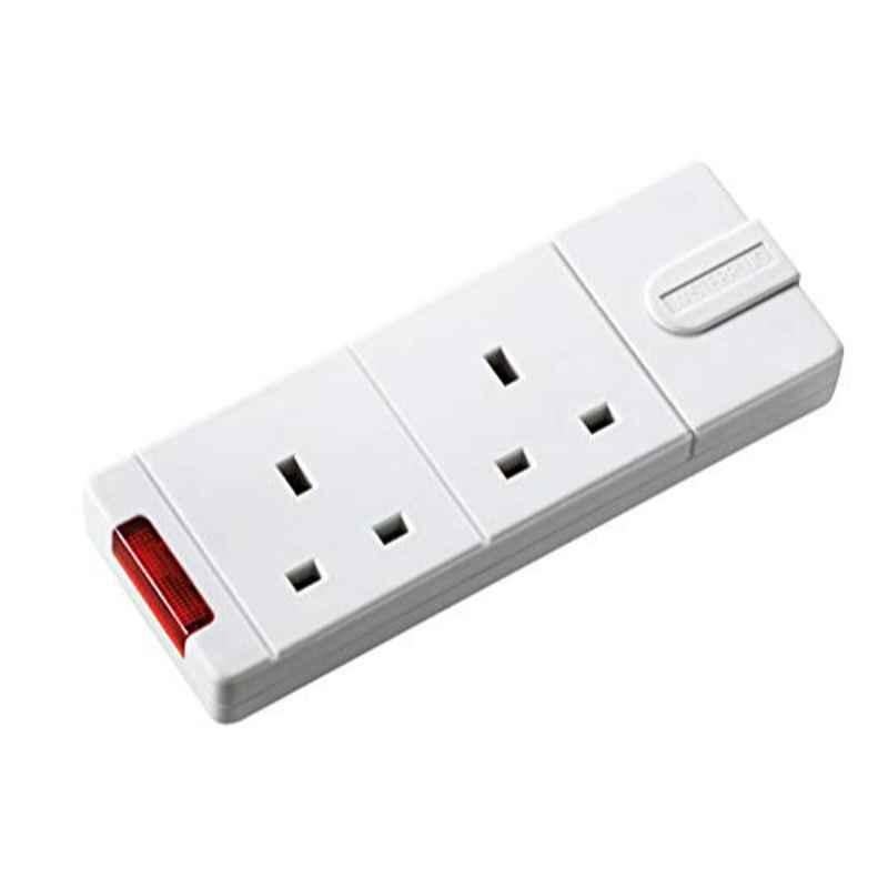 Masterplug TN-MP 13A 2 Way ABS White Socket without Plug & Cable