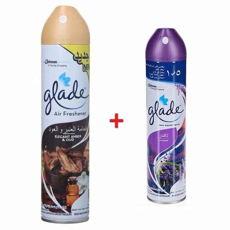 Glade Air Freshener Promo Pack, Lavender/Oud, 300ml, 2 Pcs/Pack