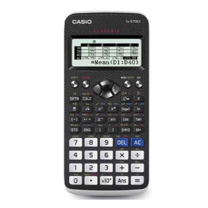 Casio FX-570EX-BK Black 12 Digit Dot Matrix Display Scientific Calculator