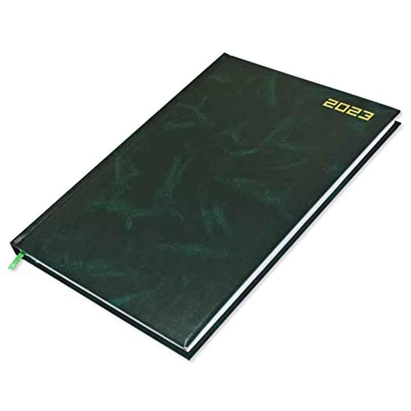 FIS A4 60 GSM 320 Sheets Vinyl Green English Diary, FSDI48E23GR