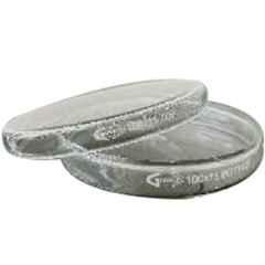 Glassco 50x17mm White Printing Boro 3.3 Glass Petri Dish, 248.202.01 (Pack of 10)