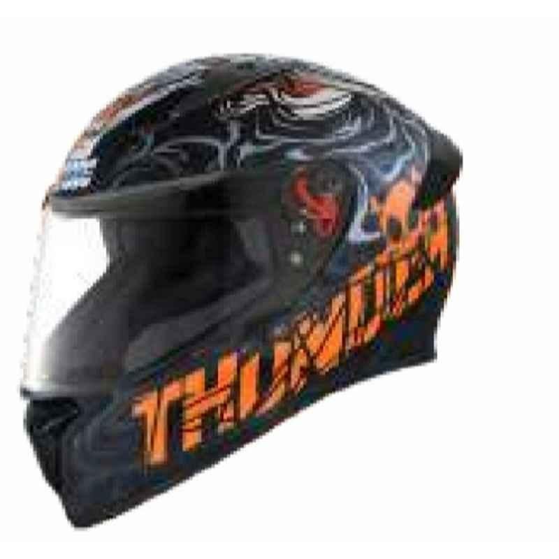 Studds Thunder D9 Matt Black N10 Full Face Motorcycle Helmet, Size: L