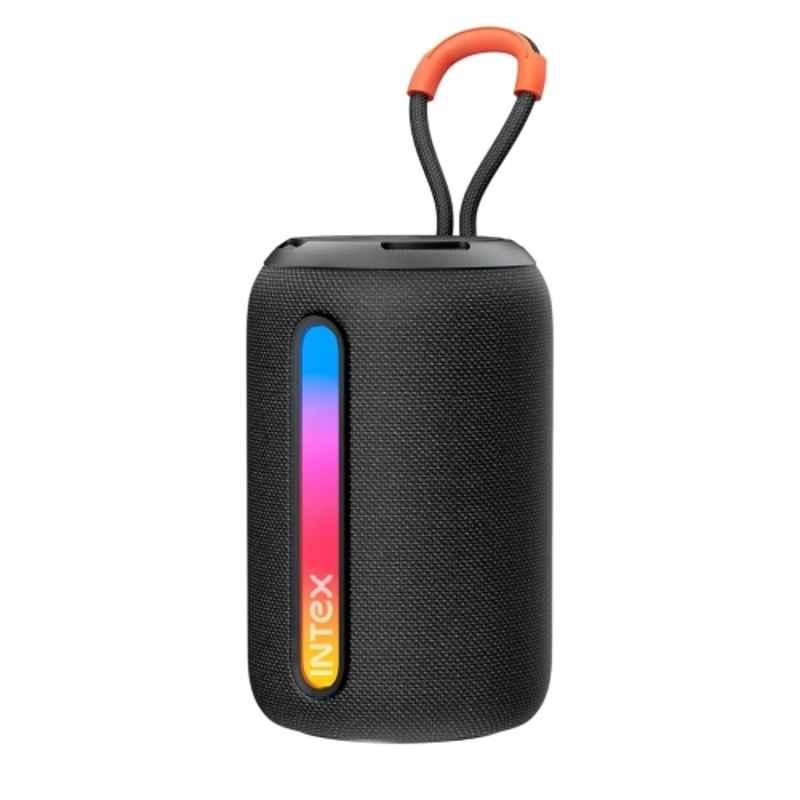 Intex Beast 5X 5W Black Bluetooth Speaker with Rhythmic RGB LED Lights, Type-C Fast Charging, Upto 5hrs Playback & BT Version 5.4