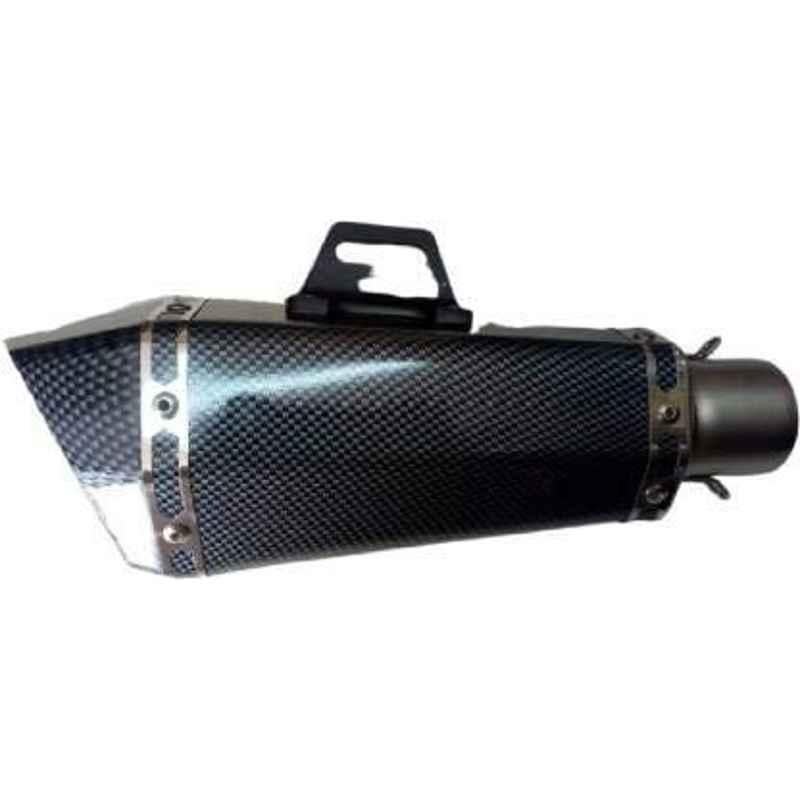 RA Accessories Black Wide Mouth Printed Silencer Exhaust for Bajaj Cruise 220