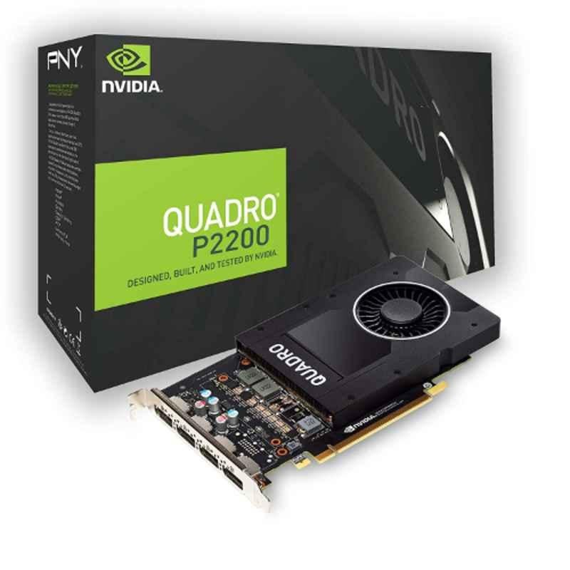 PNY NVIDIA Quadro P2200 5GB DDR5X Professional Graphic Card, VCQP2200-PB