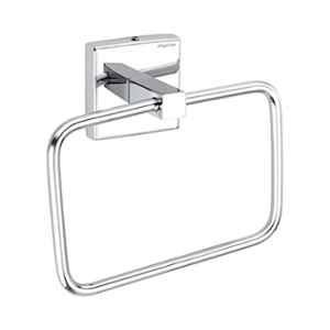 Aligarian Stainless Steel Chrome Finish Wall Mounted Square Solid Towel Ring