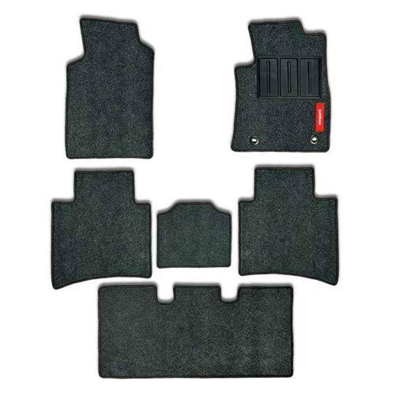 Elegant Jewel 6 Pcs Polypropylene & Non Woven Beige Carpet Car Floor Mat Set for Mitsubishi Outlander