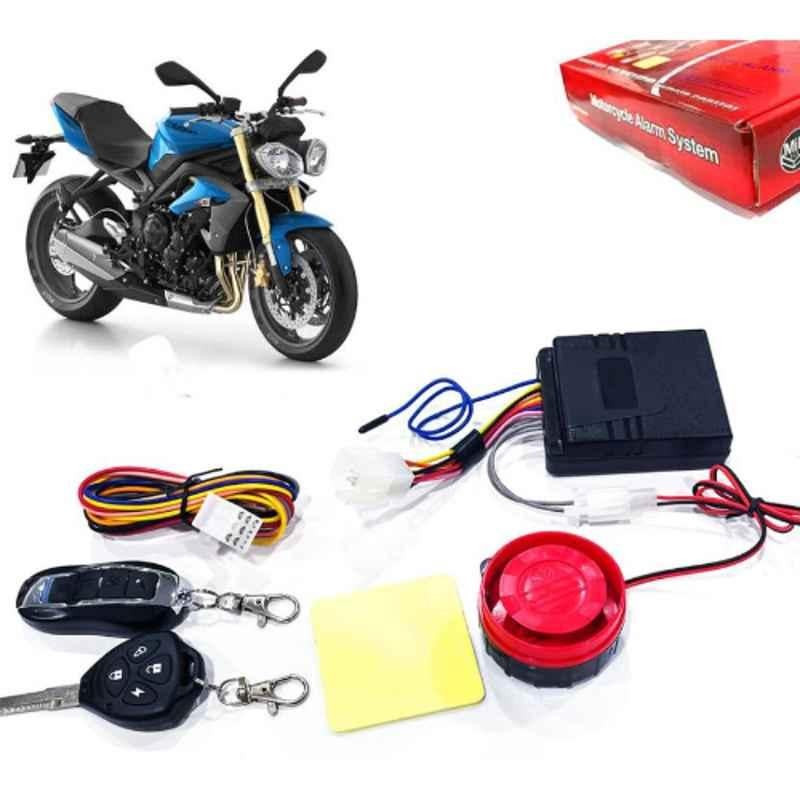 Auto Pearl 12V Black Two-Way Anti Theft Motorcycle Alarm Kit with 2 Pcs Remote for Street Triple