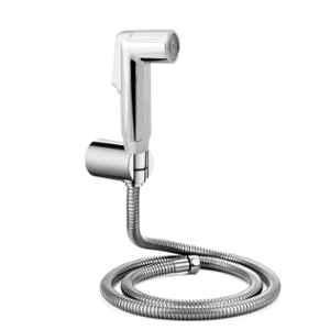 Elegant Casa ABS Chrome Silver Handheld Health Faucet Gun with Wall Hook & 1 Meter Hose Pipe